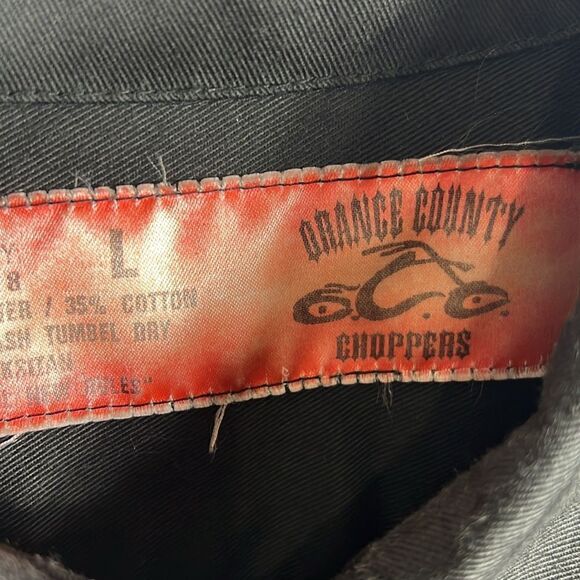 🔥🔥 Vintage 2003 OCC ORANGE COUNTY CHOPPERS Biker Garage Shop Shirt Sz Lg - EUC - Picture 9 of 11